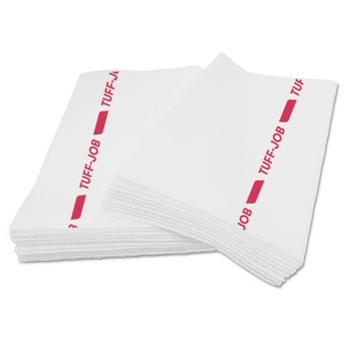 Busboy Guard Antimicrobial Towels, White/Red, 12 x 24, 20/Pack, 12 Packs/Carton