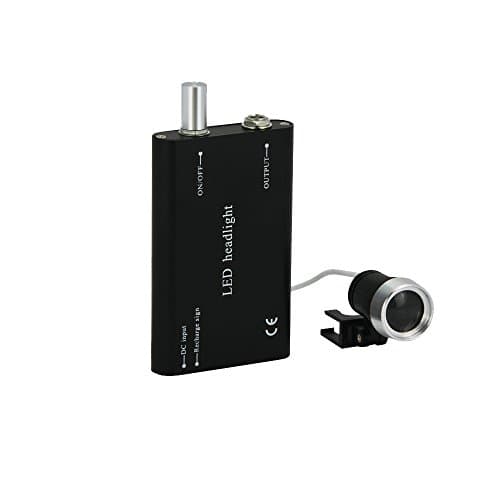 LED Head Light Lamp for Dental Surgical Medical Binocular Loupes (black) UK Stock