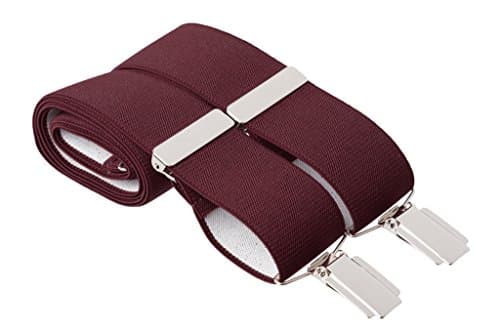 Mens Trouser Braces Plain 35mm Strong Clips Standard - 4XL Extra Long Size