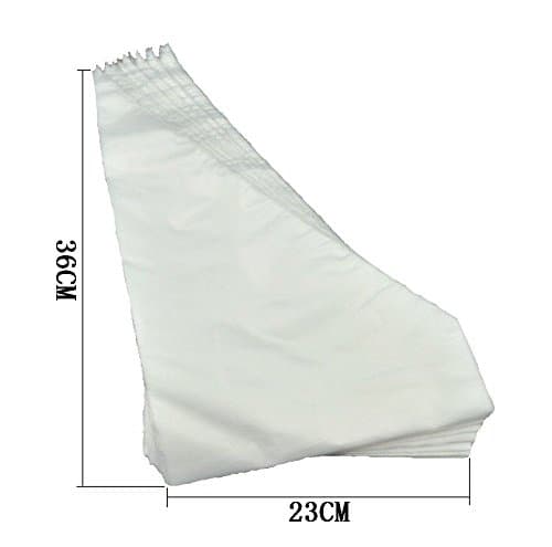 100 Bags Disposable Icing Piping Pastry Bag Cake Cupcake Decorating Sugar Craft (36*23, White)