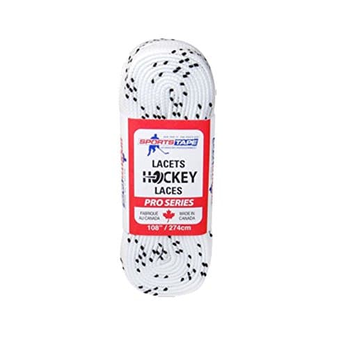 Professional Ice Hockey Skate Laces - White 108'' - Thick with molded tip