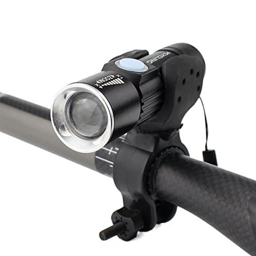 Bicycle Light Kit USB Charging Flashlight Waterproof Built-In Battery Black Gold,Black