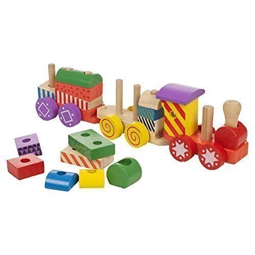 Marionette 17 Piece Deluxe Wooden Colourful Train Kids Children Toy Play Set