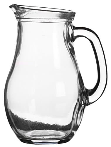 Traditional Classic Design 1 Litre Glass Water Juice Jug Pitcher With Generous Sized Handle