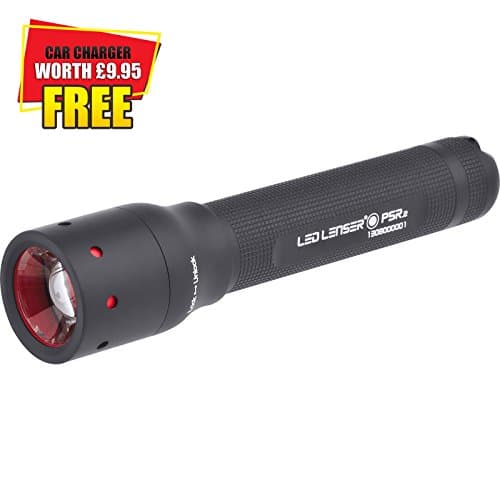 Advanced LED Lenser P5R.2 Professional Rechargeable Focusing Torch Black in Hard Case 270 Lumens with Car Charger Worth Â£9.95 [Pack of 1] --