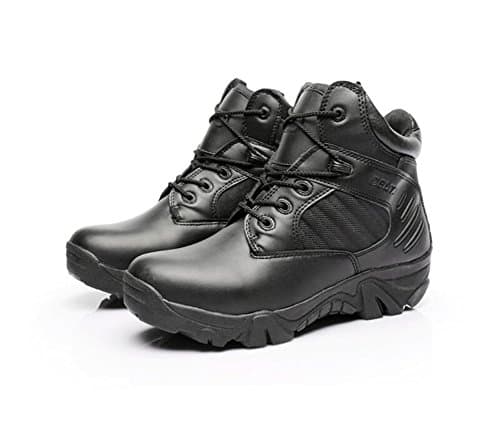 Suetar Military Leather Hiking Shoes Spring and Summer Tactical Trekking Shoes Breathable and Waterproof Combat Boots
