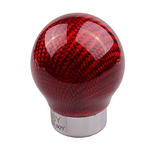 Aby AMB0244-rd Carbon Fiber Gear Stick Shift Shifter Lever Knob Red