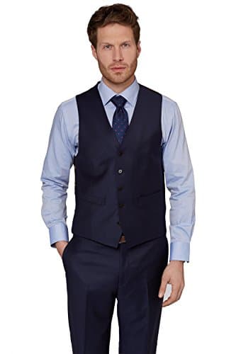 Ermenegildo Zegna Cloth Men`s Regular Fit Naples Blue Waistcoat 50R