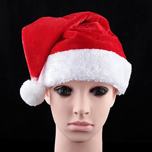 One Pack of 12 Pieces Free Size 28.5*44CM Christmas Hat Santa Hat Xmas hats for Adult