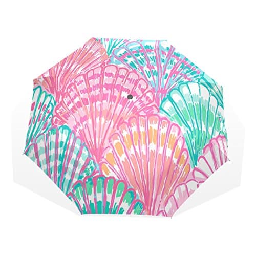LEISISI Fashion Design Lily Pulitzer Personalized Fashion Umbrella Windproof Folding Travel Compact Umbrella