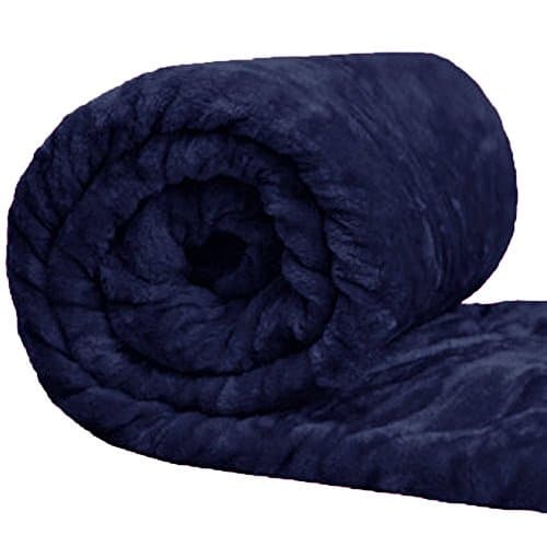 Sleep&Snuggle Premium Luxury Faux Fur Mink Throw Blanket - Soft, Cozy, and Warm - Double (150cm x 200cm) Bed Throw Blanket for Ultimate Comfort and Style – Blue