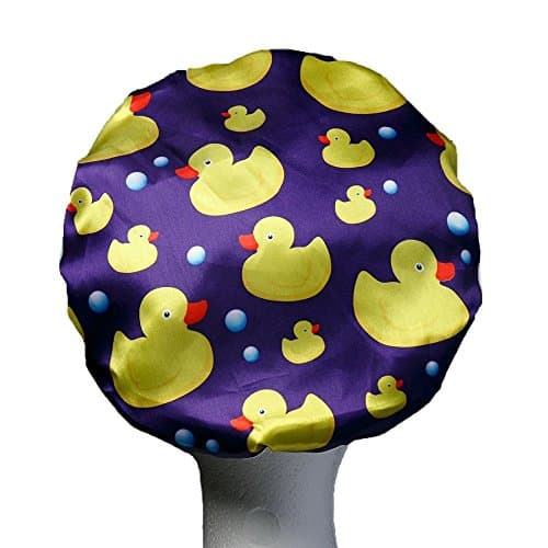 Dilly's Collections Luxurious and Large MICROFIBER Lined Shower Caps Ultra Protective Bath Hat Adult / Teen Popular Large Duck Design