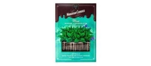 Chocolate Dipped Mint Moravian Cookies 8 Ounces (Case of 6)