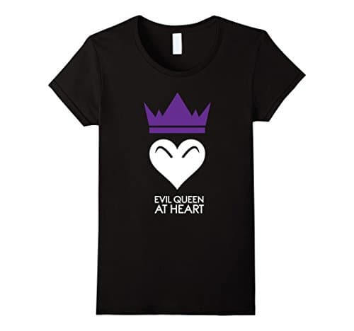 Women's Evil Queen At Heart T-Shirt Large Black