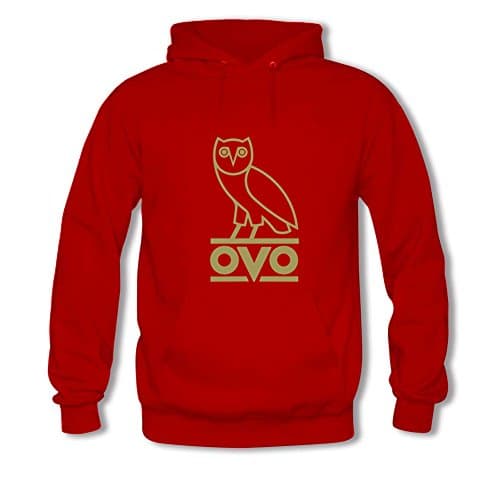 James Prescott Mens Hoodies OVO Bird Red Size XXXL