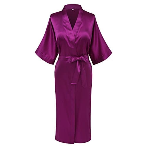 goodmansam Women's Simplicity Style Nightwear Elegant Kimono Robes, Long