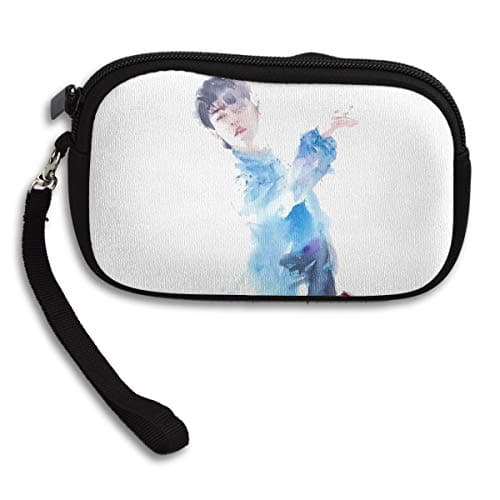 Gomop Watercolour Yuzuru-Hanyu Coins Change Purse Clutch Zipper Zero Wallet Phone Key Bags