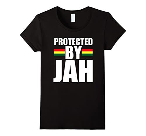 Womens Storecastle: Protected By Jah Rasta Gift T-Shirt XL Black