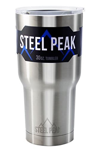 Stainless Steel Travel Outdoor Tumbler Cup | 30 Oz Double Wall Vacuum Insulated |Steel Peak Outdoors