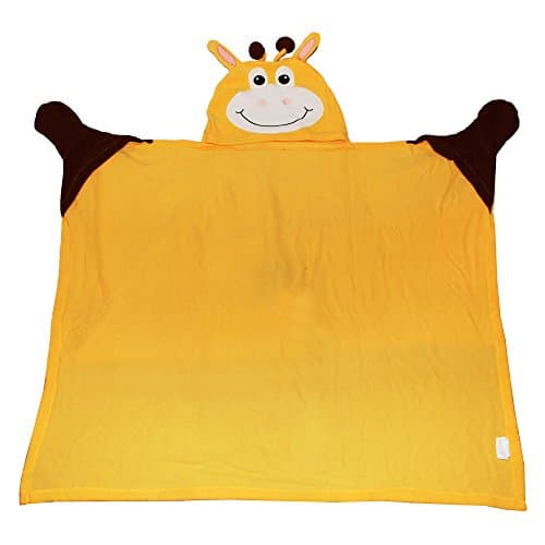 Cuddle Buddy Childrens/Kids Hooded Animal Character Fleece Blanket Robe (32inch x 36inch) (Giraffe)