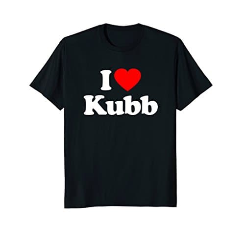 Mens Kubb Love Heart Funny T-Shirt Medium Black