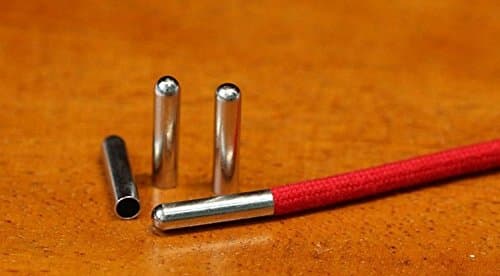 250 Pcs 4mm20mm Shoelace Bullet Metal Seamless Smooth Ends Aglet Repair Shoe Lace Tips Replacement DIY (Silver)