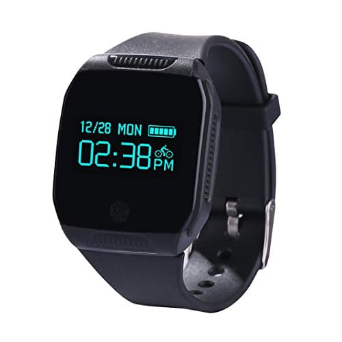 Paperflower Fitness Tracker Wearable Waterproof Smartwatch Touch key Pedometer Smart Bracelet with Multifunction for Iphone 5/5s/6/6 plus Samsung S2/S3/S4 Smart Phone (Black)