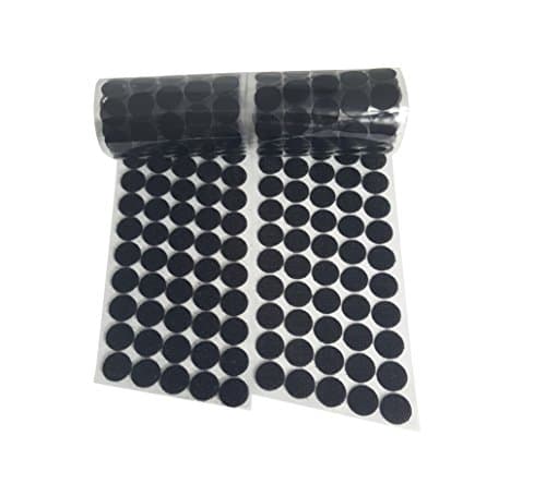 2CM Diameter 500pcs (250 Pairs) Black Round Dot Coin Self Adhestive Hook And Loop Strips With Premium Sticky Glue Nylon Fabric Fastener