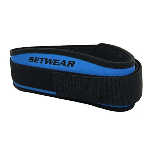 Fitness Belt for Weightlifting,Olympic Lifting, Powerlifting, Squats, Deadlift - Setwear Belt- Adjustable W/ Back Support- Men &amp; Women - Crossfit Workout Gear (Blue, S/M: 24"-36")