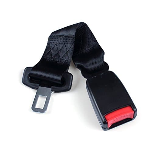 Car Seat Belt Extender, 1Pcs Safety Belt Extension Strap Adjustable Child Seat Metal Tongue Belt Extender Black (Tongue Width 2.1CM)