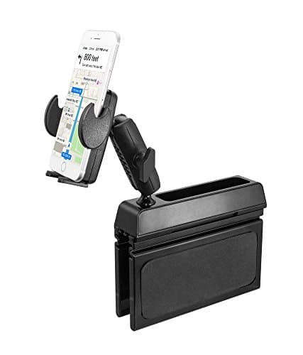 Premium Phone Car Mount Front or Backseat Holder Wedge Console for Samsung Galaxy S 9, S9 Plus, S8 S7 Note 8/iPhone 8 7 6 (all 4-6") Cell Phones w/Antivibration Swivel Cradle (with or without case)