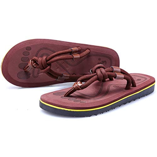 INNICON Men's Women's Flip Flop Arch Support Sandals Beach Thong Slides Braided EVA Sandal Clip Toe Gladiator Slippers