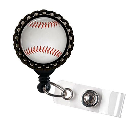 Baseball Design Badge Id Bottlecap Ridge Holder
