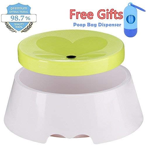 ABNO1 Dog Water Bowl No spill-Slow Down Dog Anti Spill Water Bowl -Spill Proof Dog/Cat Water Bowl - Dust Anti-choking 1000ml Cat and Dog Water Bowl, Free Poop Bag Dispenser …