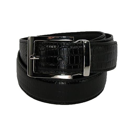 Winn International Mens Leather Croc Print 1 1/4 Inch Travel Money Belt, 36