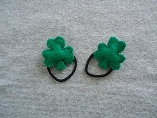 Shamrock, Clover Ponytail Holders