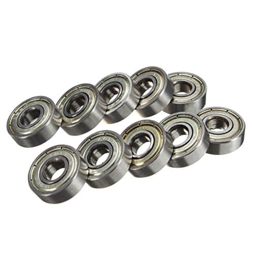 Sodope 608ZZ Bearing 8x22x7mm Skateboard Roller Blade Ball Bearings Wheels Silver ABEC 608-ZZ Metal Sealed Shielded Miniature Mini Bearing Ball Pack of 10