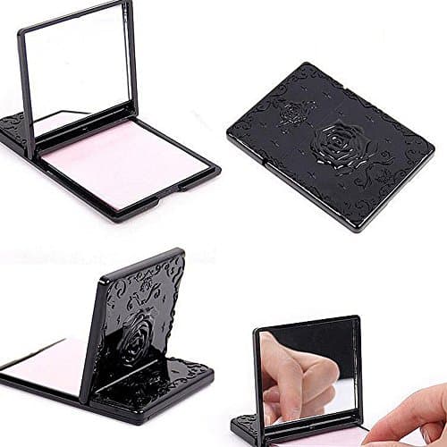 Oil Absorbing Sheets -Face Oil Blotting Paper with Makeup Mirror for Men and Women (Black)