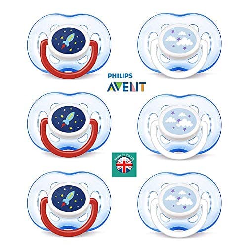 Philips Avent dummies 18 months plus Boys, pack of 6, Bite resistant teat