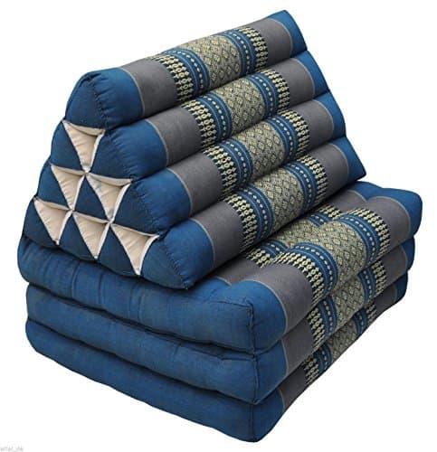 Tungyashop@thai Traditional Cushion 67x21x3 Inches Kapok Mattress (Sky Blue, 3 Fold)