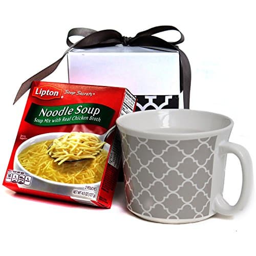 Soup Mug and Soup Gift Set for Christmas in Festive Holiday Gift Box