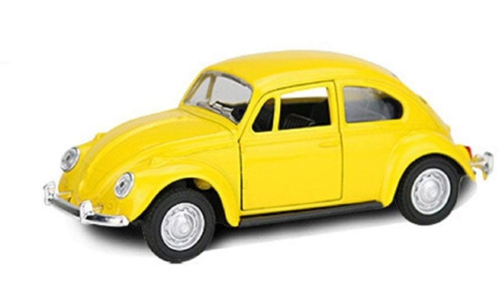 ZJHZN Vintage Beetle Diecast Pull Back Car Model Toy Children Gift Decorations Conveni,yellow