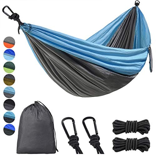 Lifeleads Camping Hammock-Nylon Double and Single Portable Parachute Lightweight for Outdoor or Indoor Backpacking Travel Hiking