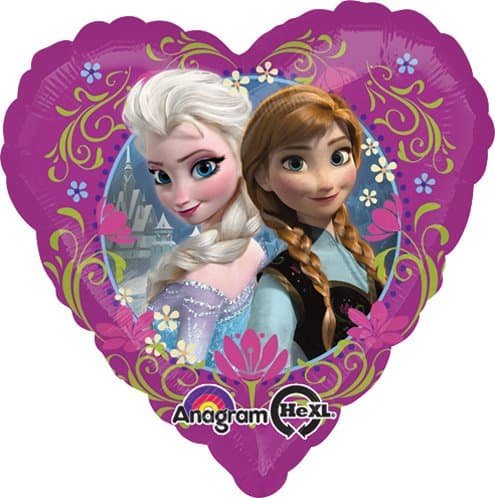 LoonBallon Disney Frozen Love Balloon, Standard Foil Balloon, 5 Pieces