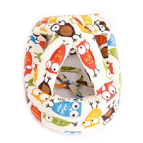 Gowishop Baby Walking Helmet Adjustable Safety Hat for Infant Crawling Headguard (M, Owl)