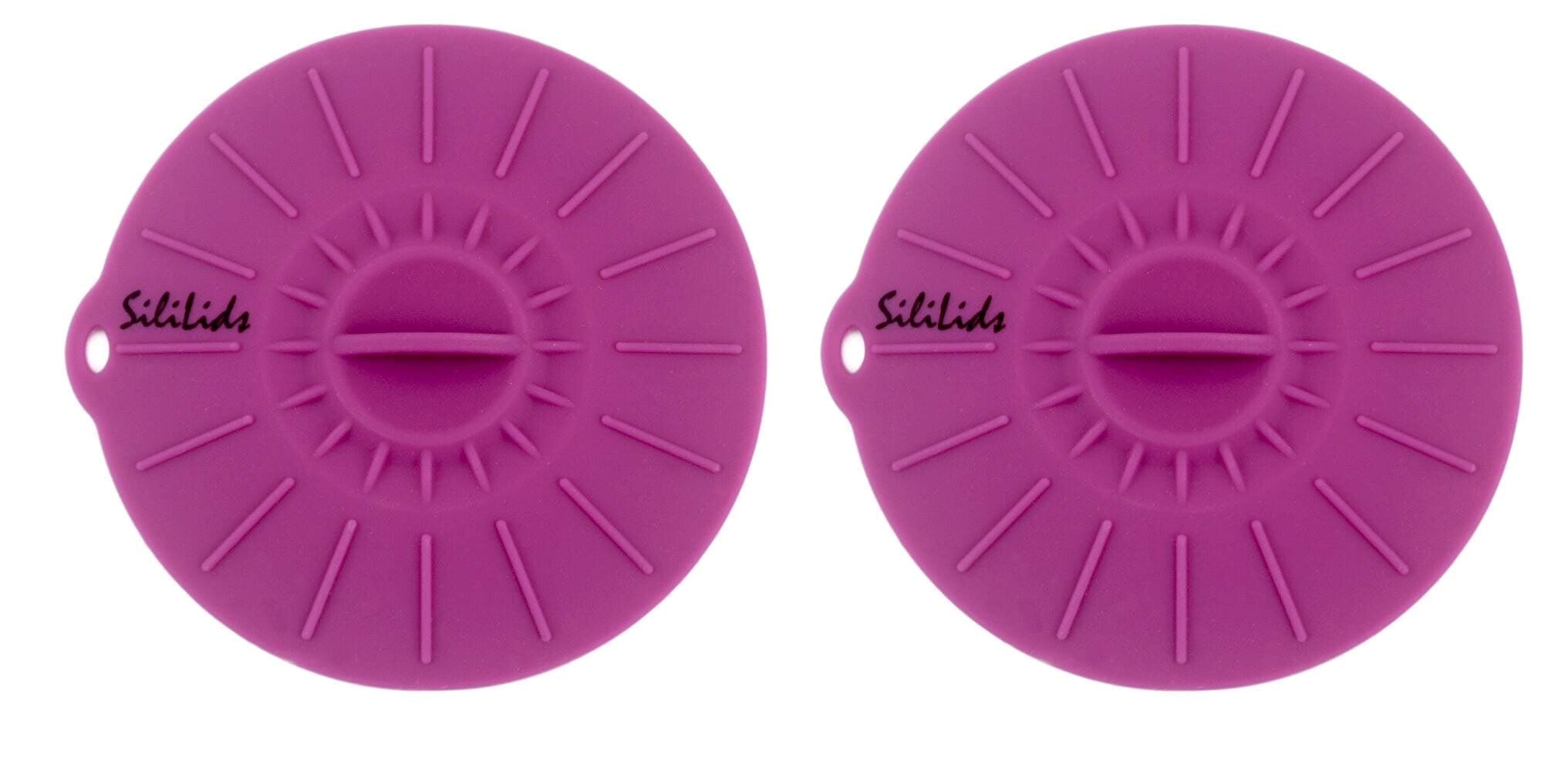 Silicone Sealing Lids, Set of 2, 8x8". Microwavable, Heat Safe, Oil Splatter Protection, Food Storage & Preservation. For Pots, Pans, Serving Bowls, Pressure Cookers. BPA Free Silicone.