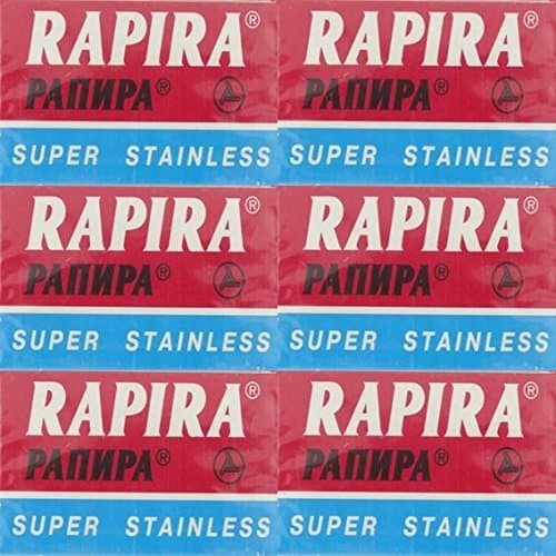 30 Rapira Stainless Chrome Double Edge Razor Blades - DELIVERY IN 6 TO 16 DAYS
