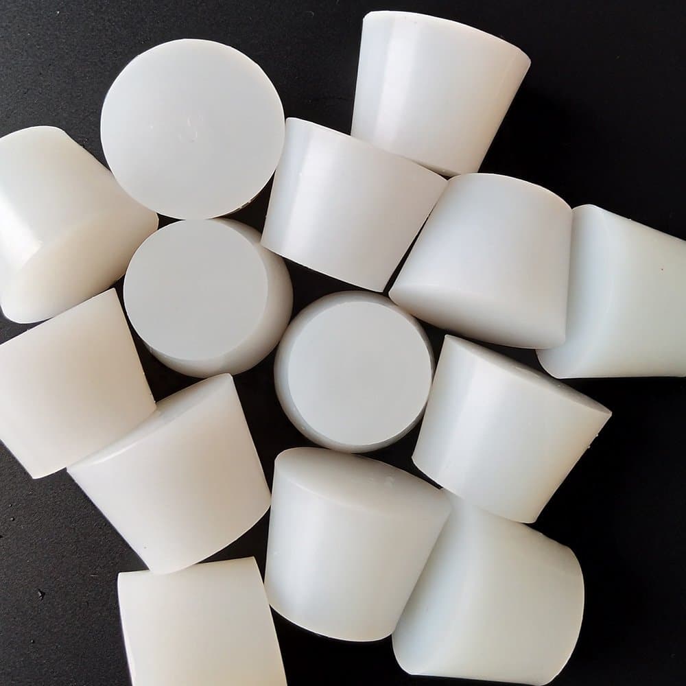 YEJI #8 Silicon Rubber Stopper, Tapered Rubber Stopper, White Color. 1 PCS