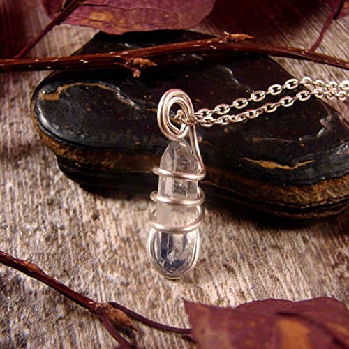 Rare Dumortierite Included Quartz Crystal Pendant from Minas Gerais, Brazil #8