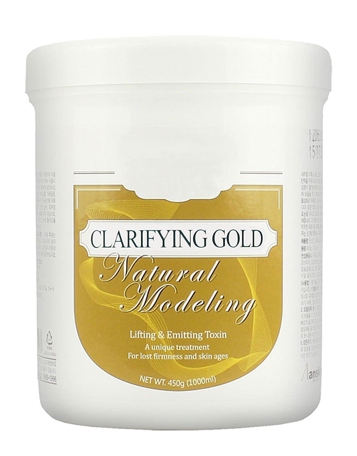 1000ml Clarifying Gold Natural Modeling Mask Pack Powder for Anti-aging & Skin Elasticity by Anskin